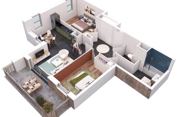 Vente programme neuf T2, T3, T4 45 à 79 m² Annecy (74000) — photo 4