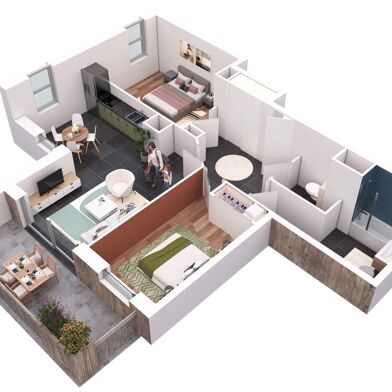 Appartement 3 pièces 411000 €