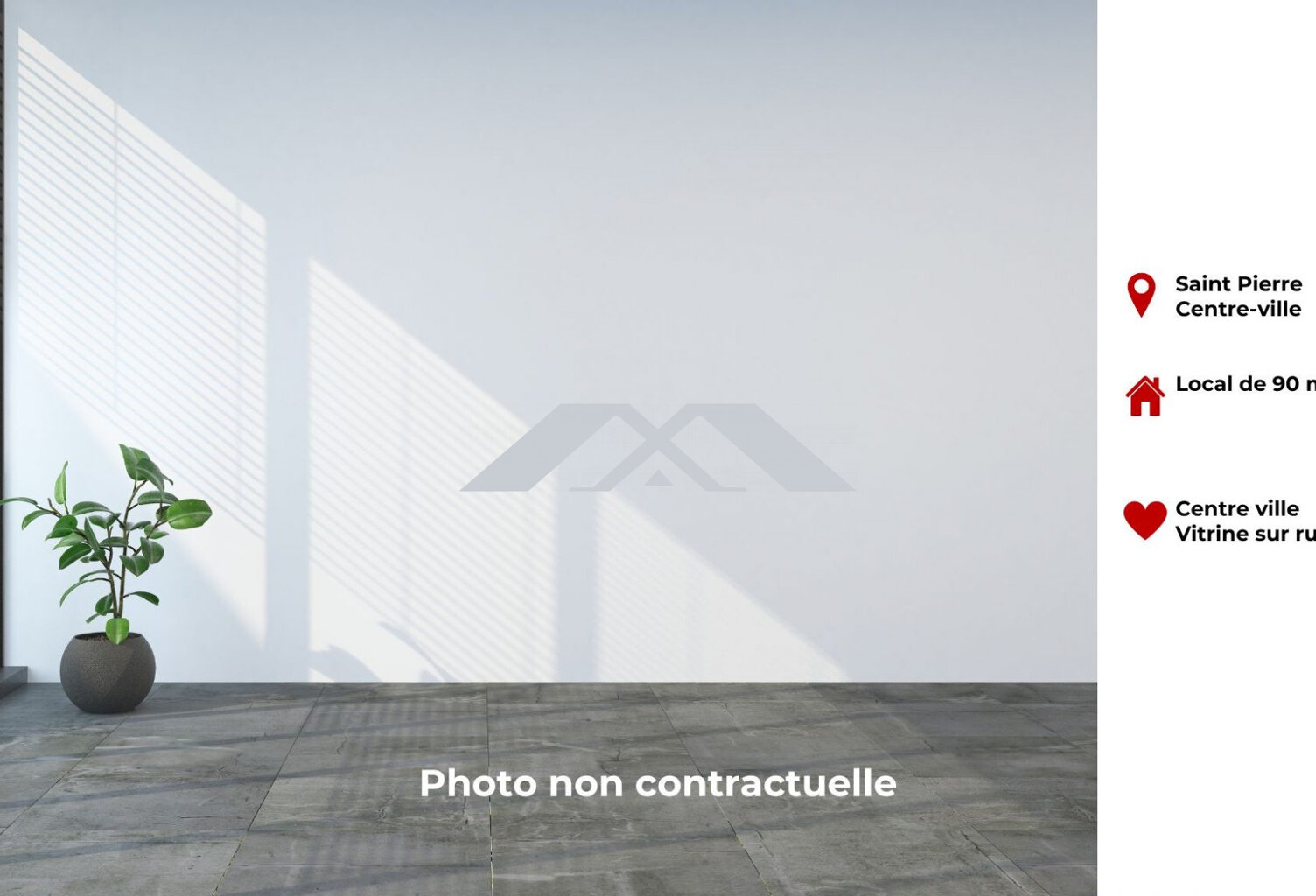 Local 90 m2 Saint-Pierre — photo 1