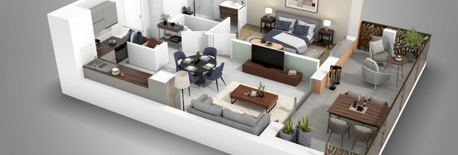 Appartement 2 Pièces 44 m² à vendre à Claix (38640)