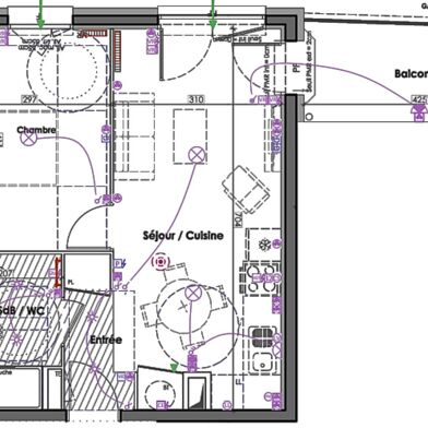 Appartement 2 pièces 234000 €