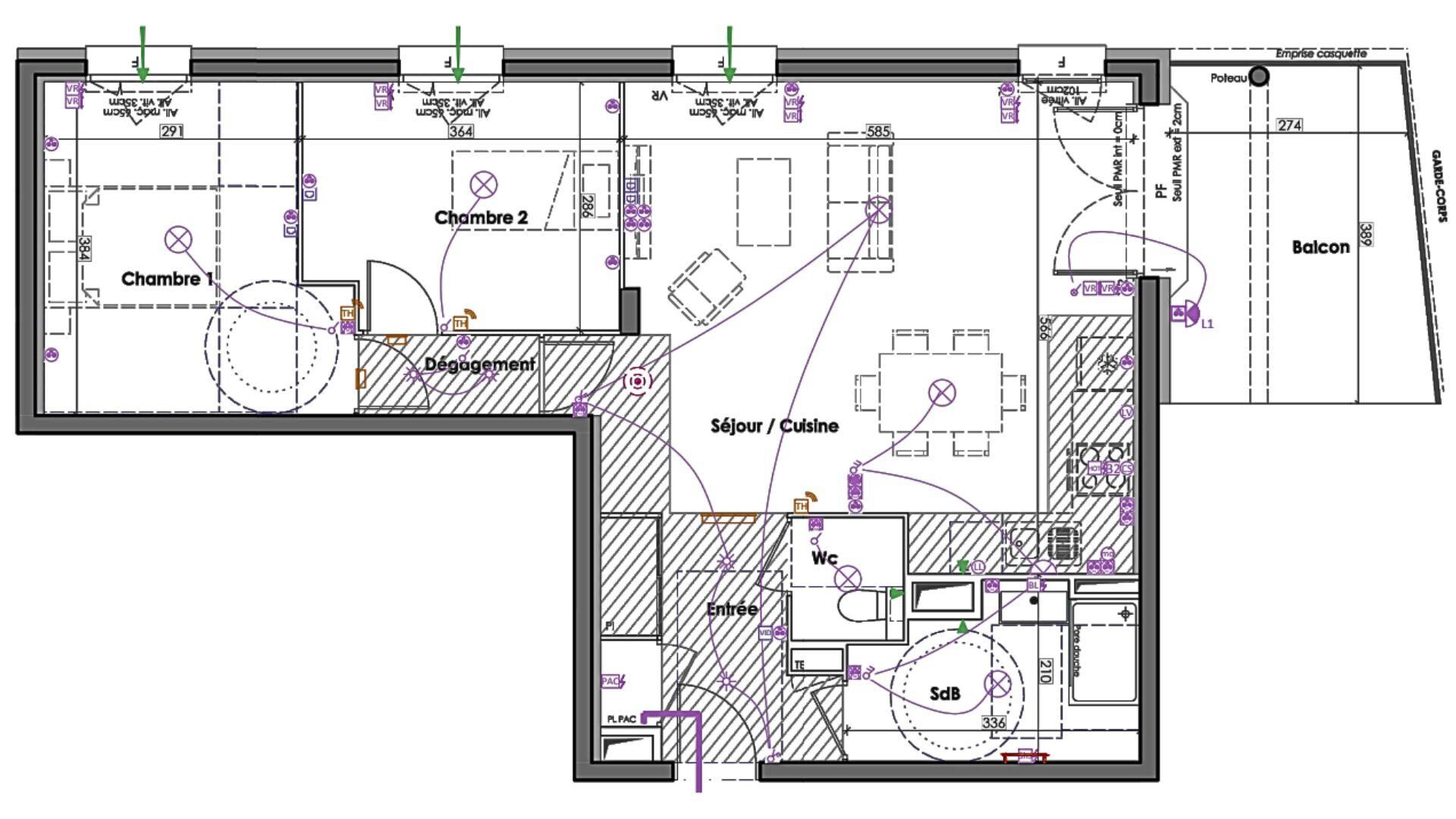 Claix - 70m² - 3p. - 2ch.