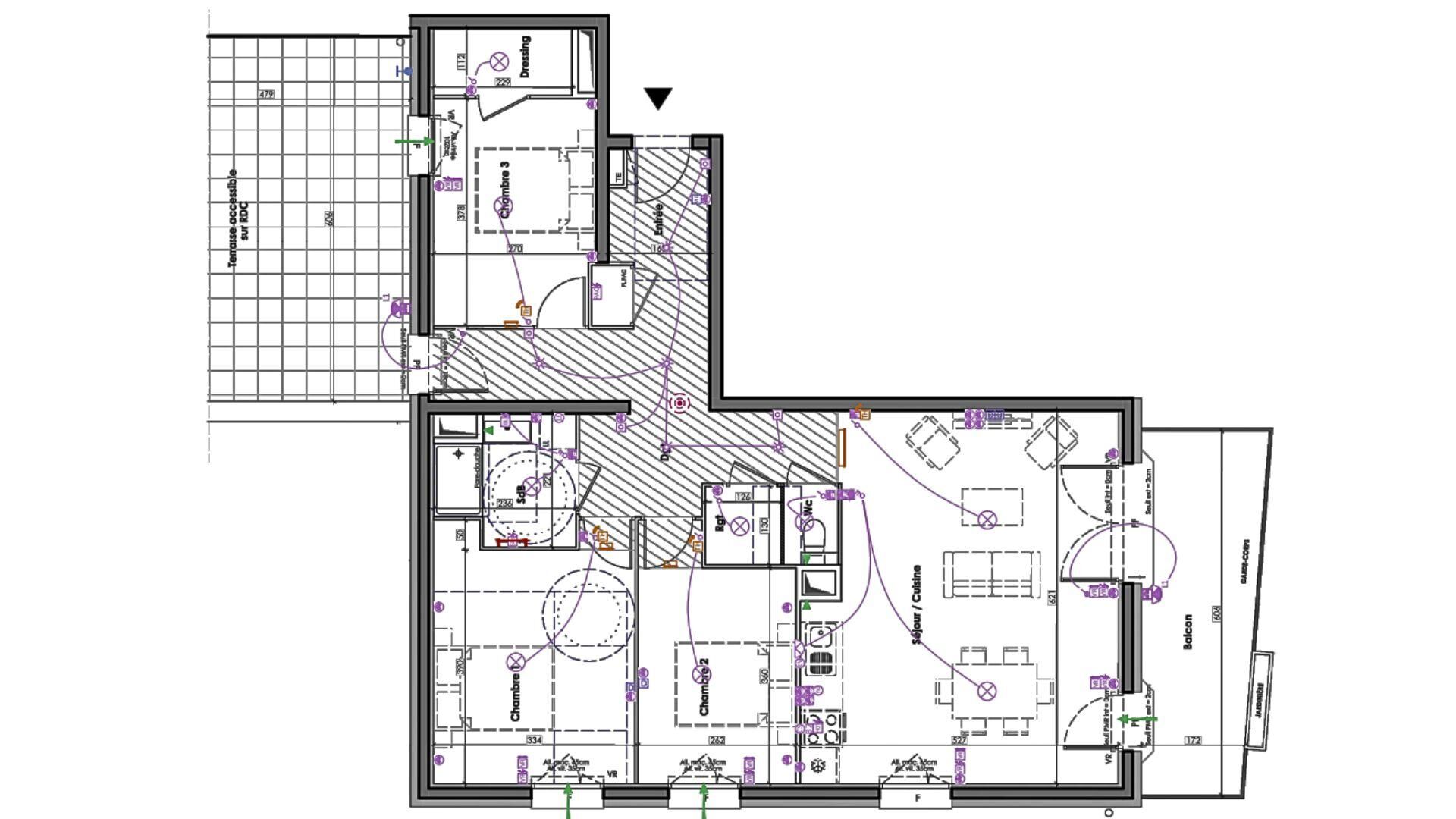 Claix - 92m² - 4p. - 3ch.