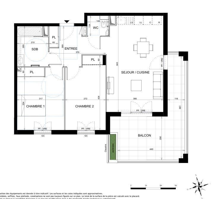 Vente Appartement 3 pièces - Photo 2