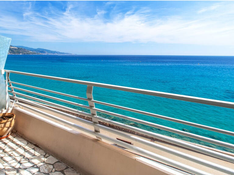 3 PIÈCES FRONT DE MER MENTON LIMITROPHE CARNOLES, TERRASSE, — photo 1