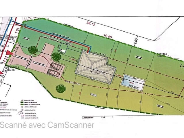 Terrain  situé  dans quartier résidentiel constructible avec permis en cours — photo du bien