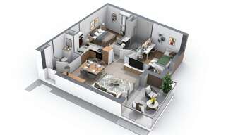 Appartement 3 Pièces 57 m² à vendre à Domène (38420)