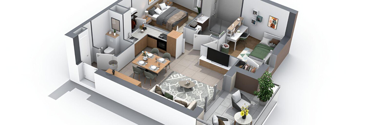 Appartement 3 Pièces 57 m² à vendre à Domène (38420)