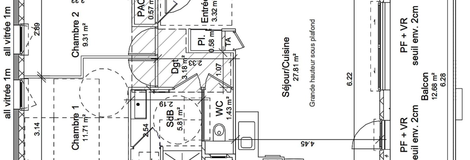 Appartement 3 Pièces 64 m² à vendre à Vif (38450)