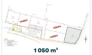 Terrain  1050 m² à vendre à Gauriaguet (33240)