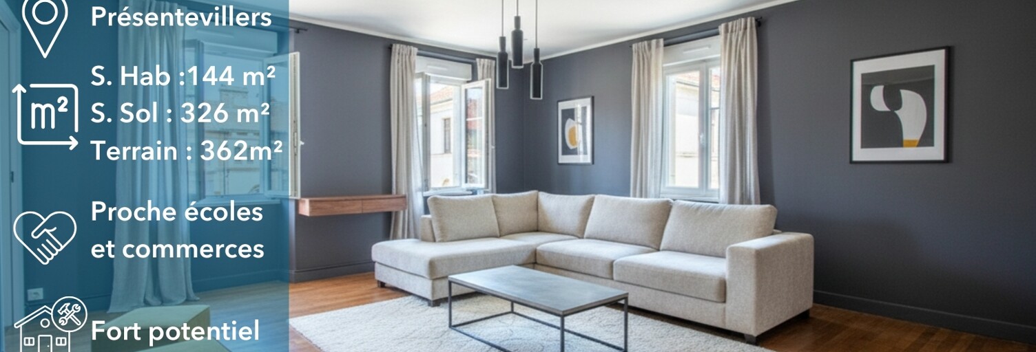 Maison 5 Pièces 144 m² à vendre à Présentevillers (25550)