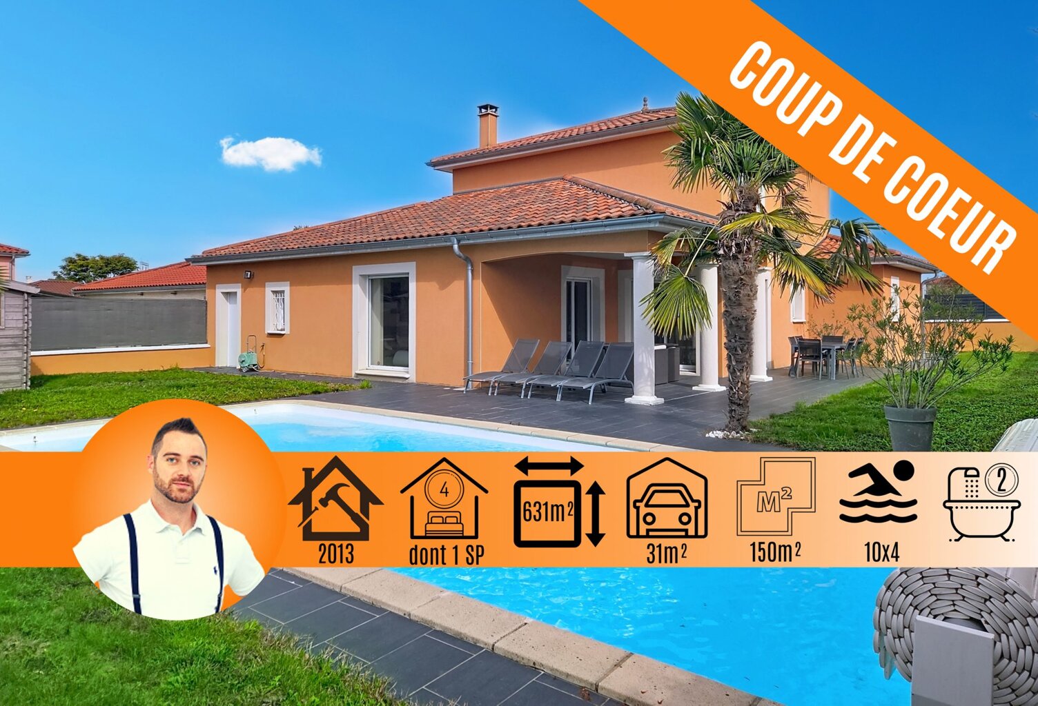 Maison de standing T5 avec piscine et garage — photo 1