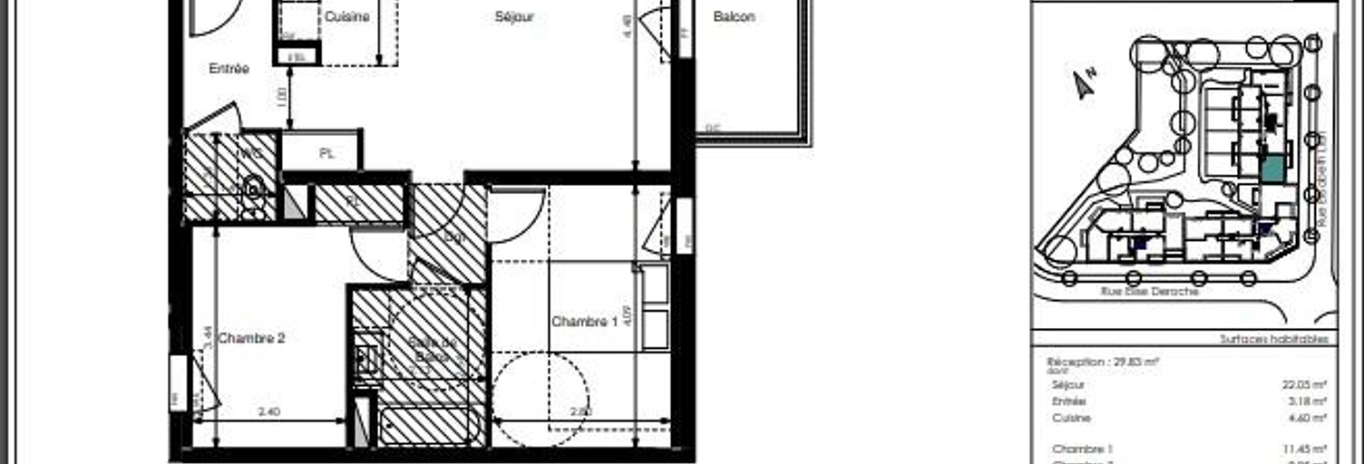 Appartement 3 Pièces 59 m² à louer à Angers (49100)