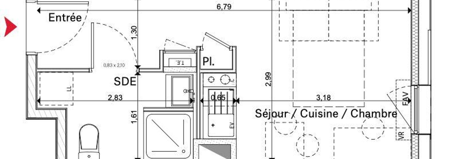 Appartement 1 Pièce 19 m² à vendre à La Roche-sur-Yon (85000)