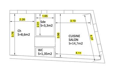 Appartement 2 pièces 165000 €