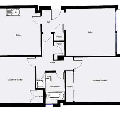 Appartement 3 pièces 1350 €