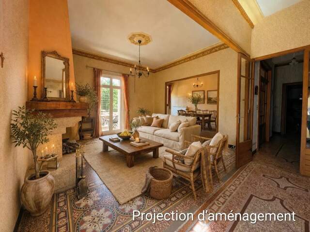Maison de maître de caractère avec terrasse, cour et appartement indépendant – Puilacher (Hérault) – 259 m² — photo du bien