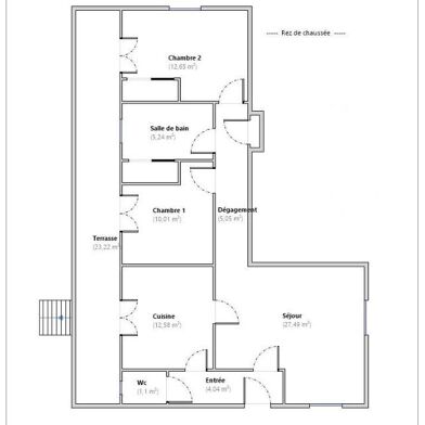 Appartement 3 pièces 122000 €