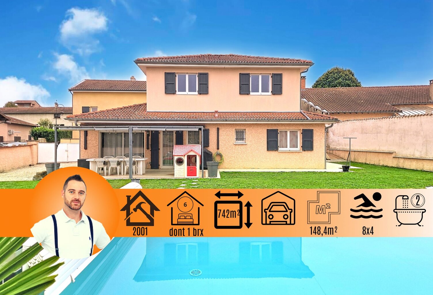Maison T7 avec garage et piscine — photo 1