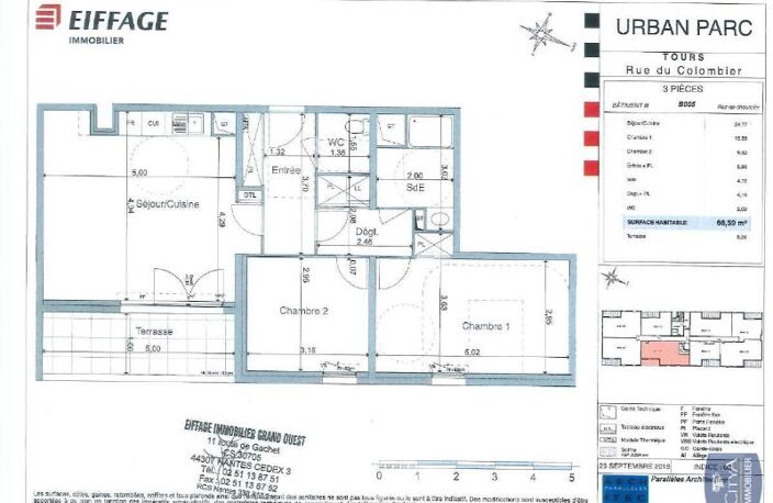 Location appartement 3 pièces 66 m² à Tours (37100) — photo 2