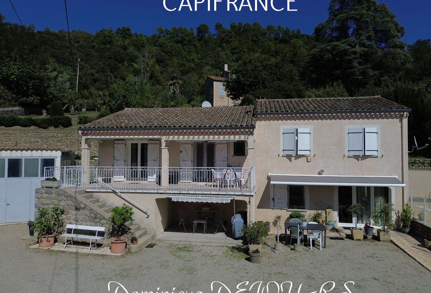 Ardèche, Vallée de l'Eyrieux, St Fortunat,grande maison et gîte à exploiter - Jardin - Source - Grand Garage — photo 1