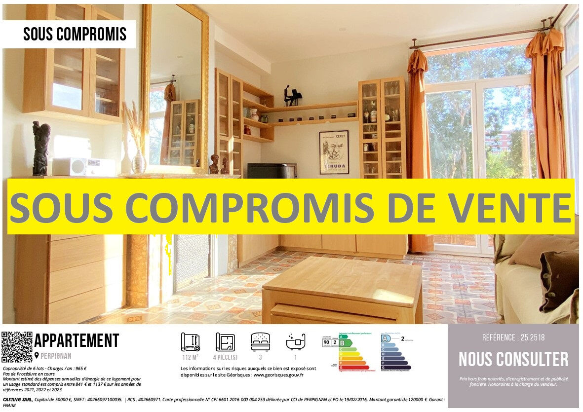Appartement  T4 à vendre Perpignan 66000