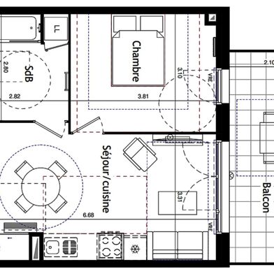 Appartement 2 pièces 195000 €