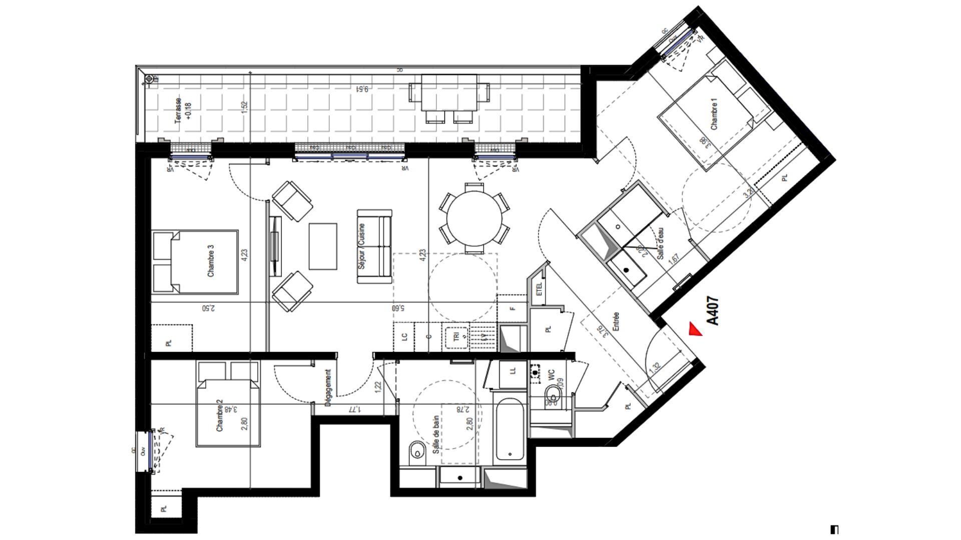 Fontenay-Aux-Roses - 83m² - 4p. - 3ch.