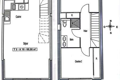 Appartement 3 pièces 905 €