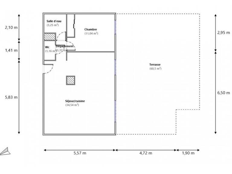 Nice Ouest Appartement 2 pièces avec terrasse de 60 m² — photo 1