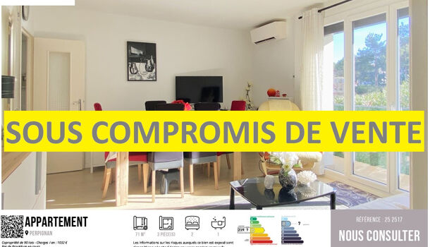 Appartement 3 pièces  à vendre Perpignan 66100