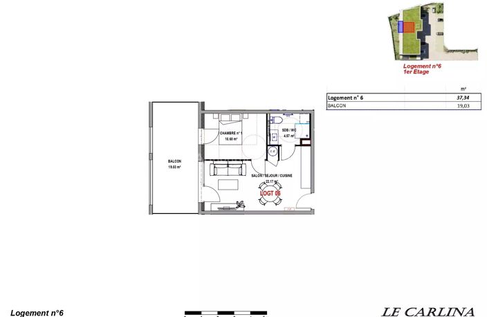 Appartement T2  1er étage 37m² - MORESTEL — photo 2