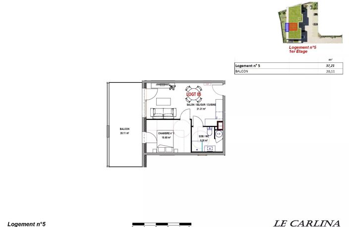 Appartement T2  1er étage 37m² - MORESTEL — photo 2