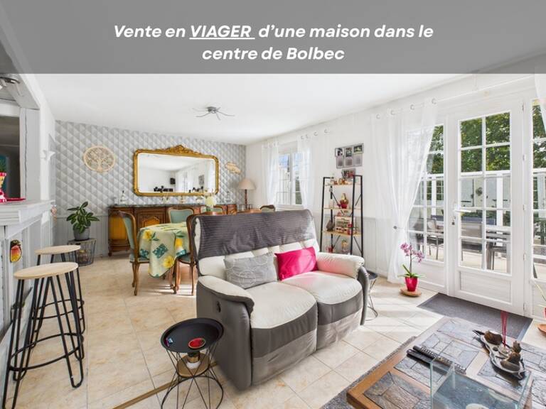 Maison de plain pied à vendre en viager 5 pièces BOLBEC (76) — photo 1