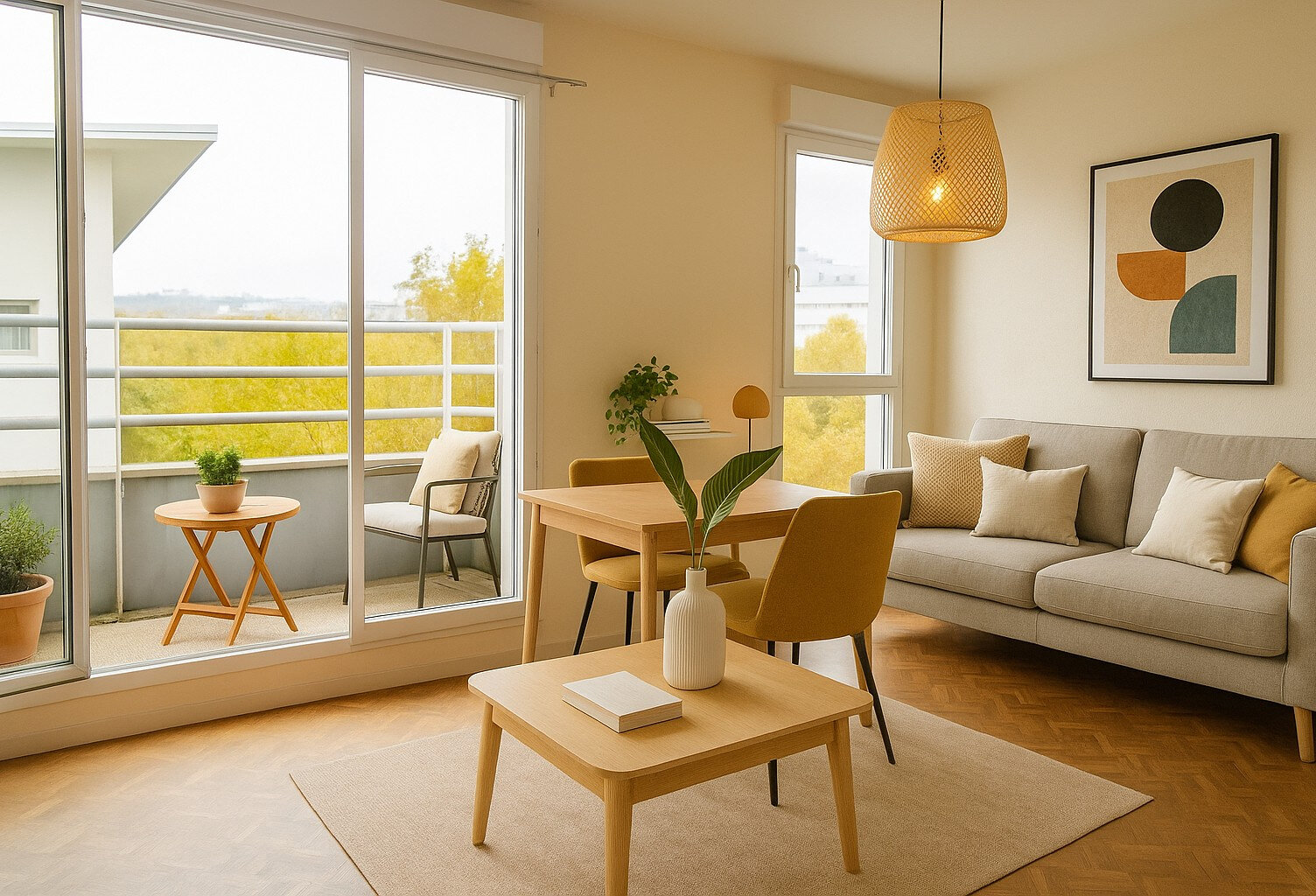 VILLEURBANNE - STUDIO 28 M2 DERNIER ETAGE AVEC BELLE VUE ET GARAGE — photo 1