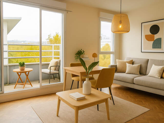 VILLEURBANNE - STUDIO 28 M2 DERNIER ETAGE AVEC BELLE VUE ET GARAGE — photo du bien