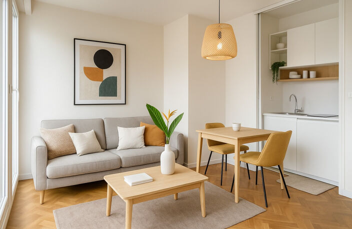 VILLEURBANNE - STUDIO 28 M2 DERNIER ETAGE AVEC BELLE VUE ET GARAGE — photo 3