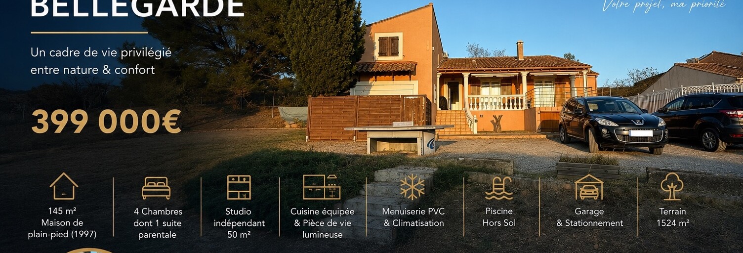 Maison 5 Pièces 197 m² à vendre à Bellegarde (30127)