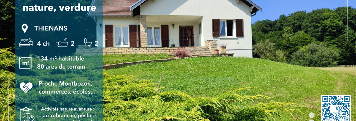 Maison 6 Pièces 134 m² à vendre à Thiénans (70230)