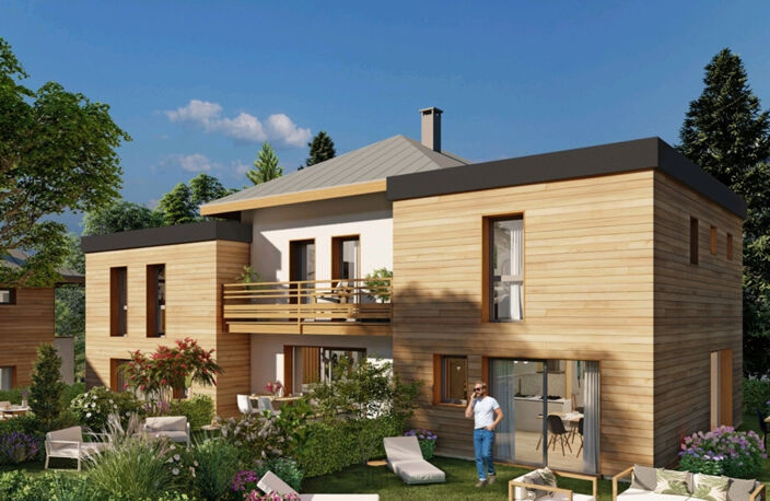 Appartement à vendre 2 pièces avec jardin vue Lac et Montagnes sur SAVINES LE LAC (05) , Dans une résidence en construction style villa  plein Sud ,livrable été 2026 — photo 2