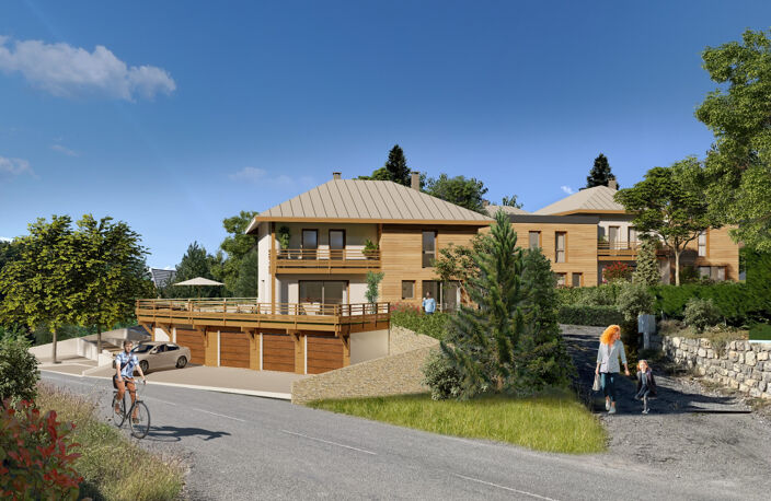 Appartement à vendre 2 pièces avec jardin vue Lac et Montagnes sur SAVINES LE LAC (05) , Dans une résidence en construction style villa  plein Sud ,livrable été 2026 — photo 3