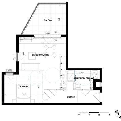 Appartement 2 pièces 286000 €