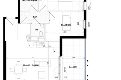 Appartement 3 pièces 392333 €