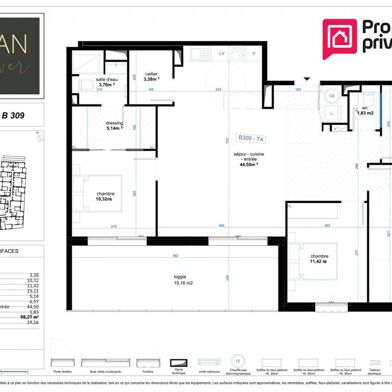 Appartement 4 pièces 413900 €