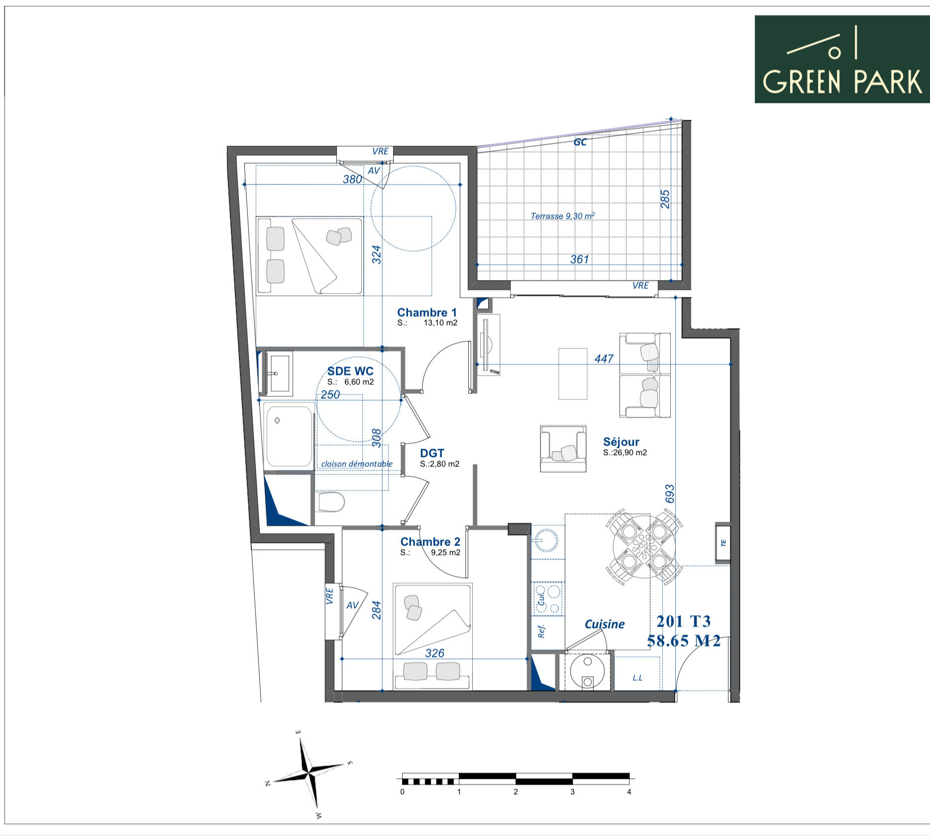 Appartement  T3 à vendre Toulon 83000