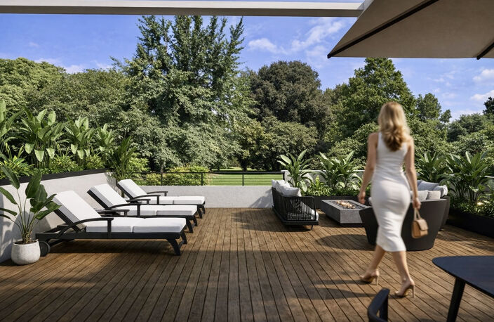 T3 71,4m2, terrasse 23,5m2, parking double boxé — photo 3