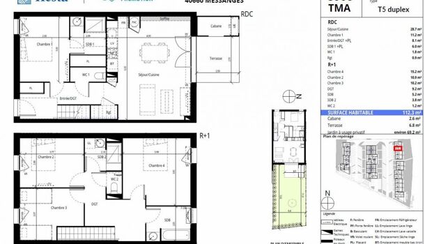 Villa / Maison 5 pièces  à vendre Messanges 40660