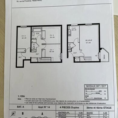 Appartement 4 pièces 299000 €