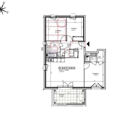 Appartement 4 pièces 325000 €