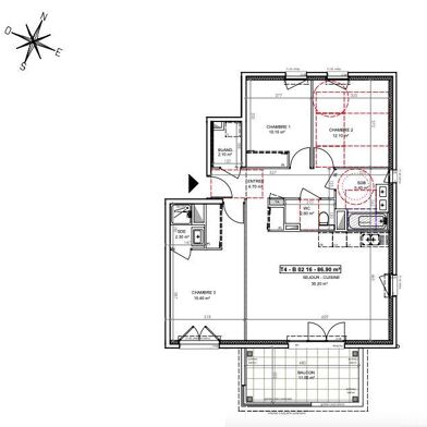 Appartement 4 pièces 345010 €